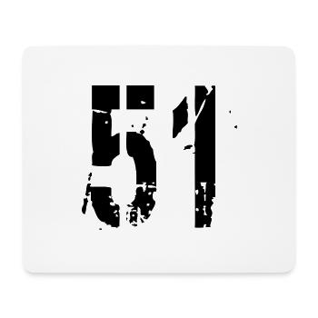 Nummer 51 - Mousepad (Querformat) - Weiß - Vorne