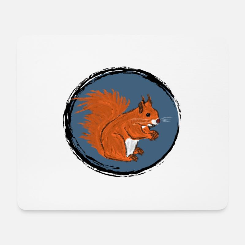 Rotes Eichhörnchen / European Red Squirrel VIII - Mousepad (Querformat) - Weiß