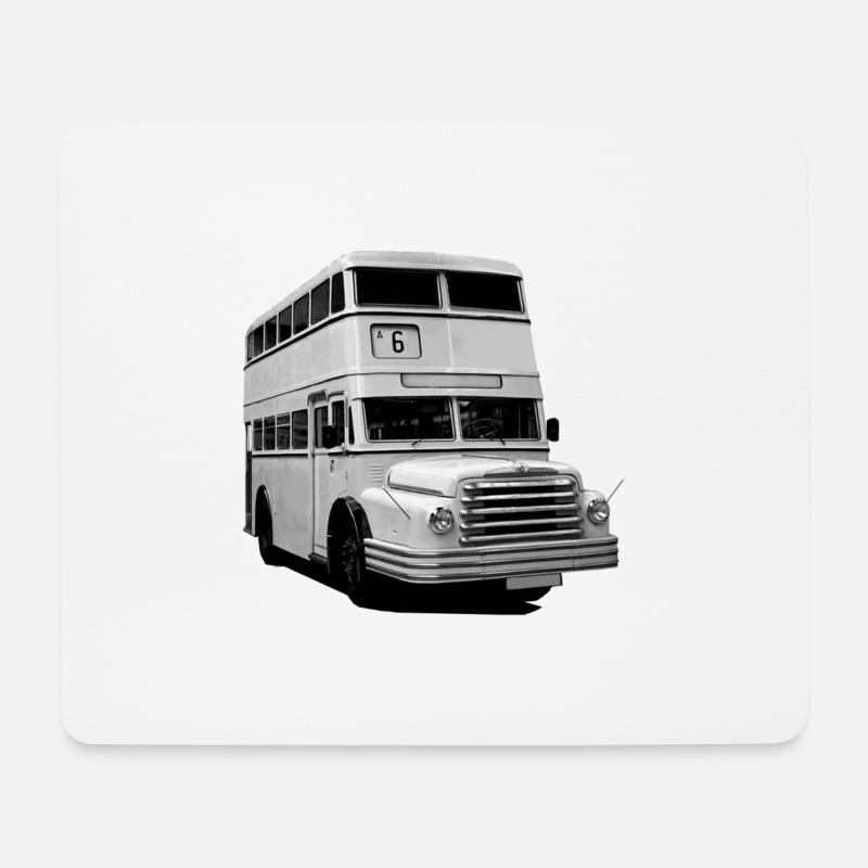 Doppelstockbus Do54 Omnibus DDR Doppeldeckerbus - Mousepad (Querformat) - Weiß