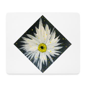 Design Edelweiss-noir-blanc - Tapis de souris (format paysage) - blanc - Devant