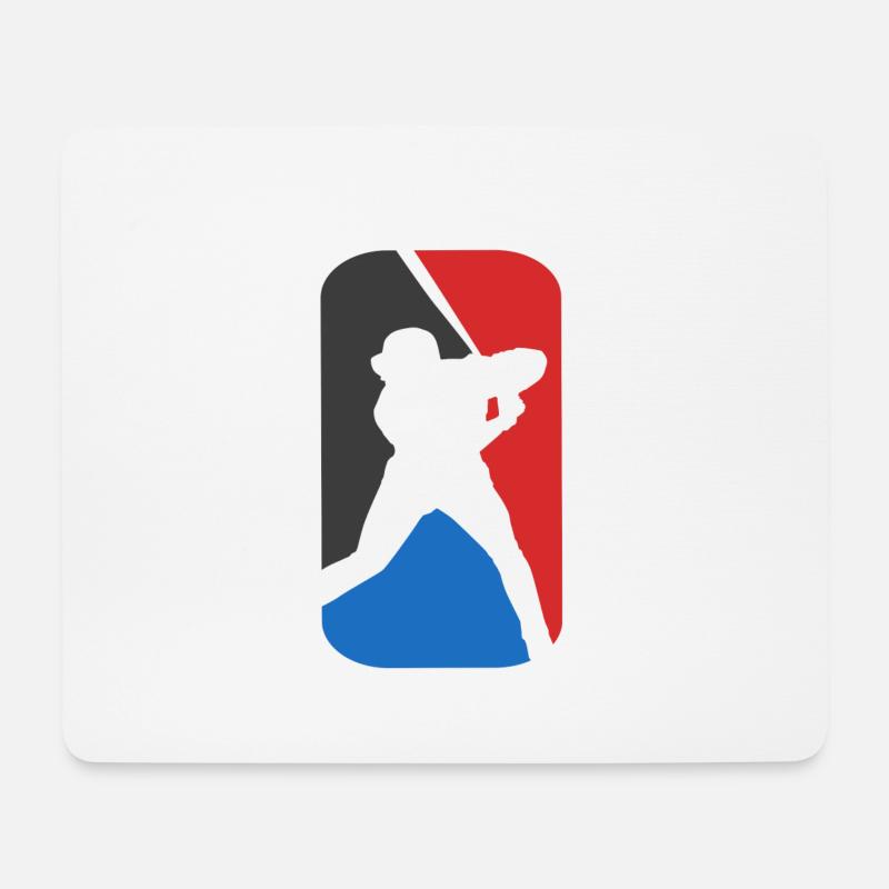 Baseball - Mousepad (Querformat) - Weiß
