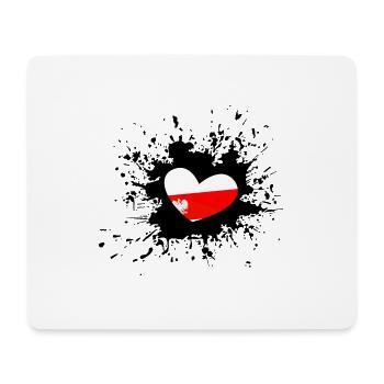 Pologne / coeur polonais - Tapis de souris (format paysage) - blanc - Devant
