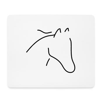 Horse minimal - Mouse Pad (horizontal) - white - Front