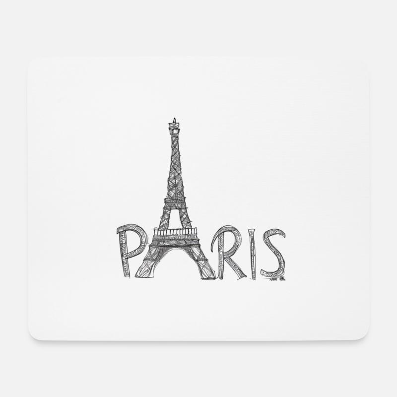 Paris - Mousepad (Querformat) - Weiß