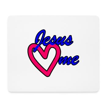Jesus liebt mich Jesus loves me - Mousepad (Querformat) - Weiß - Vorne