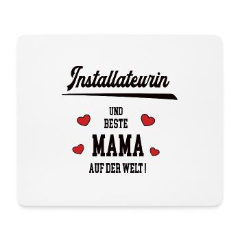 Beste Mama Installateurin Muttertag Geburtstag Geb - Mousepad (Querformat) - Weiß - Vorne