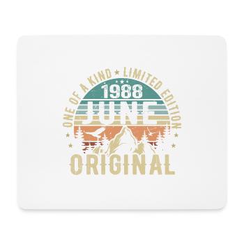 Légendaire depuis juin 1988 cadeau d’anniversaire 1988 - Tapis de souris (format paysage) - blanc - Devant