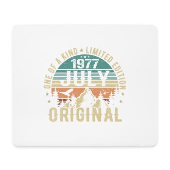 Anniversaire de juillet 1977 Cadeau d'anniversaire de juillet 1977 - Tapis de souris (format paysage) - blanc - Devant
