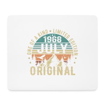 Anniversaire de juillet 1968 Cadeau d'anniversaire de juillet 1968 - Tapis de souris (format paysage) - blanc - Devant