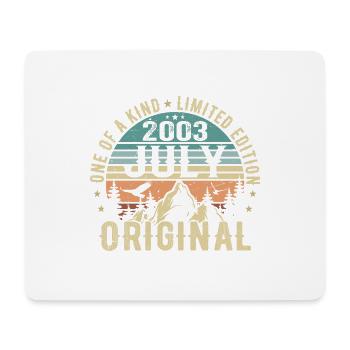 July 2003 Birthday July 2003 Birthday Gift - Mouse Pad (horizontal) - white - Front