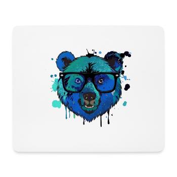 Bär,graffiti ,malerei , bunt,Nerd - Mousepad (Querformat) - Weiß - Vorne