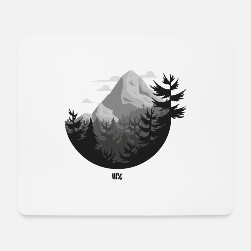 Rocky Mountains Kreis SW - Mousepad (Querformat) - Weiß