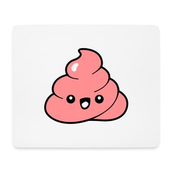 Emoji caca kawaii - Tapis de souris (format paysage) - blanc - Devant
