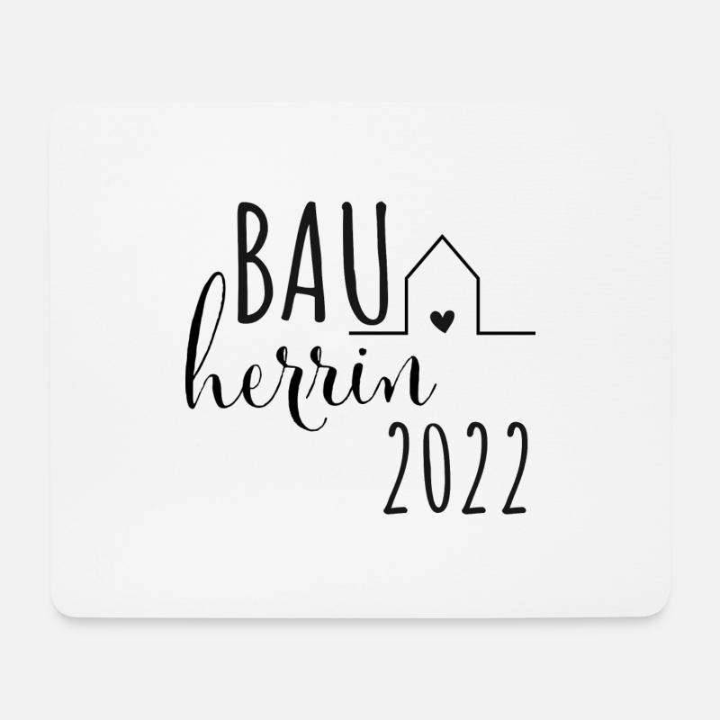 Bauherrin 2022 Häuslebauer Hausbesitzerin Hausbau - Mousepad (Querformat) - Weiß