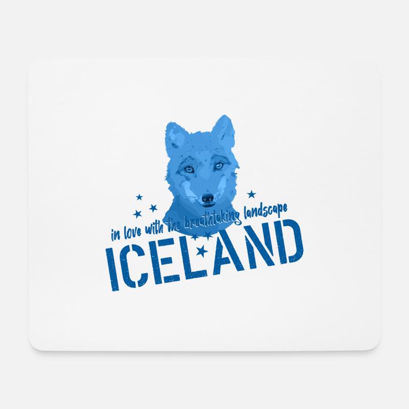 Iceland fox Island - Mousepad (Querformat) - Weiß