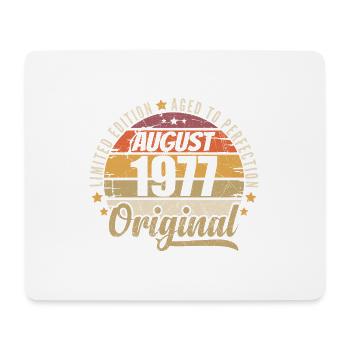 August 1977 Retro Vintage Birthday August 1977 - Mouse Pad (horizontal) - white - Front