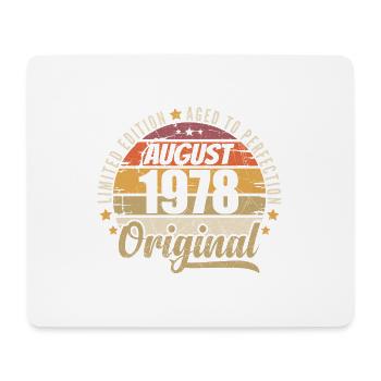 August 1978 Retro Vintage Geburtstag August 1978 - Mousepad (Querformat) - Weiß - Vorne