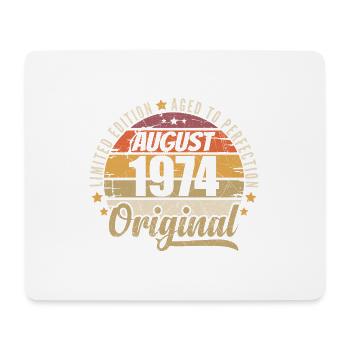 August 1974 Retro Vintage Birthday August 1974 - Mouse Pad (horizontal) - white - Front