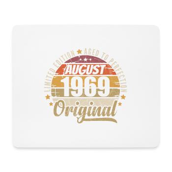 August 1969 Retro Vintage Birthday August 1969 - Mouse Pad (horizontal) - white - Front