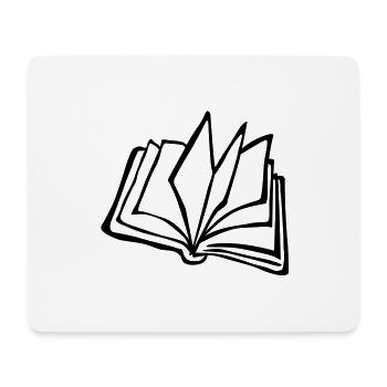 Buch - Mousepad (Querformat) - Weiß - Vorne