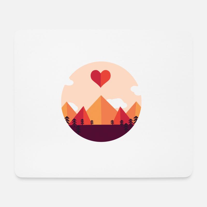 Wanderlust Naturverbunden - Mousepad (Querformat) - Weiß