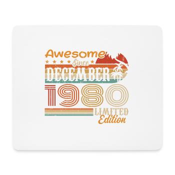 Retro Vintage Legendär Geburtstag Dezember 1980 - Mousepad (Querformat) - Weiß - Vorne