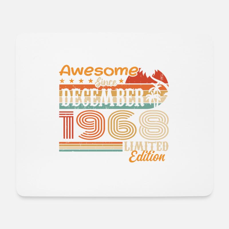 Retro Vintage Legendär Geburtstag Dezember 1968 - Mousepad (Querformat) - Weiß