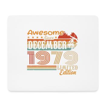 Retro Vintage Legendary Birthday December 1979 - Mouse Pad (horizontal) - white - Front