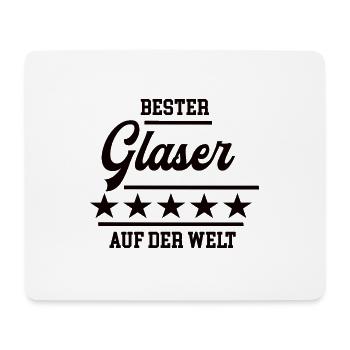 Bester Glaser der Welt weltbester Meister Chef - Mousepad (Querformat) - Weiß - Vorne