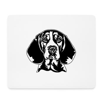 BEAGLE - Tapis de souris (format paysage) - blanc - Devant