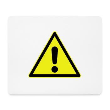attention danger - Mouse Pad (horizontal) - white - Front