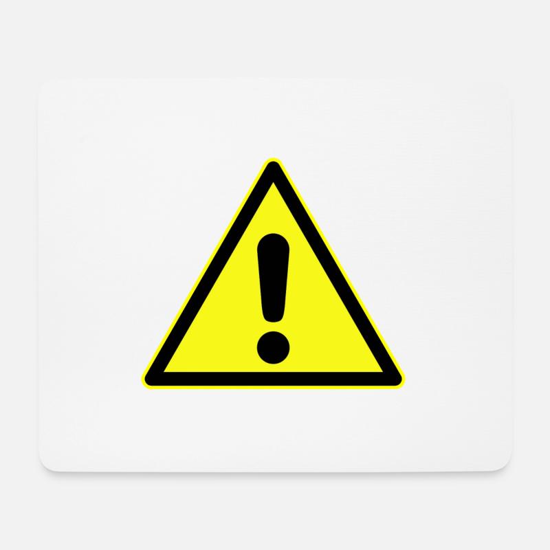 attention danger - Mouse Pad (horizontal) - white