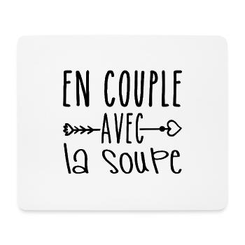 Paare mit Suppe, Suppe Fans Geschenk - Mousepad (Querformat) - Weiß - Vorne