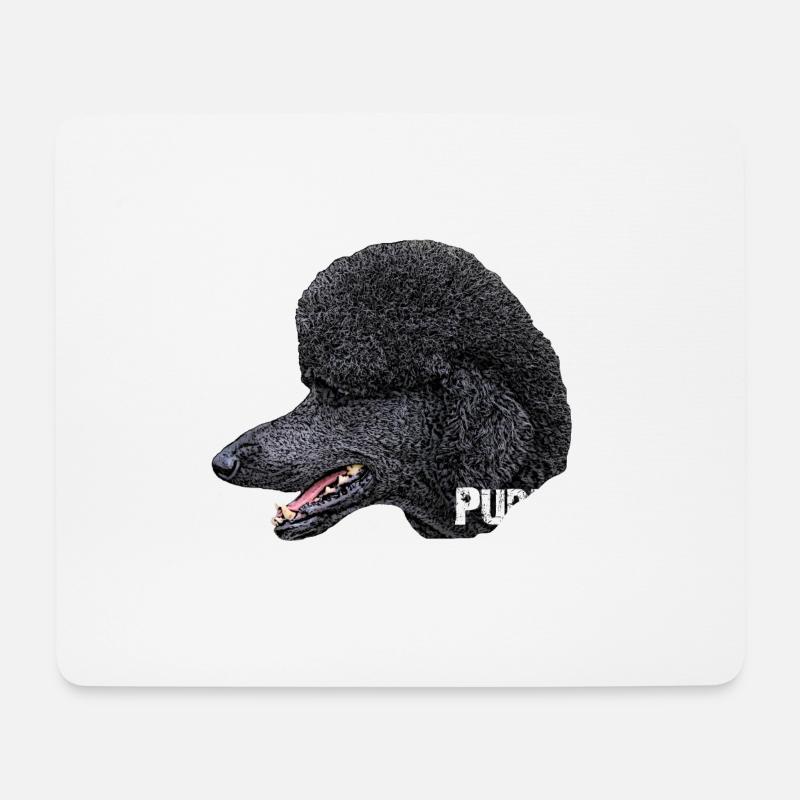 Pudel,Hunde,Hund,Hundekopf,Hunderasse,Hundefreunde - Mousepad (Querformat) - Weiß