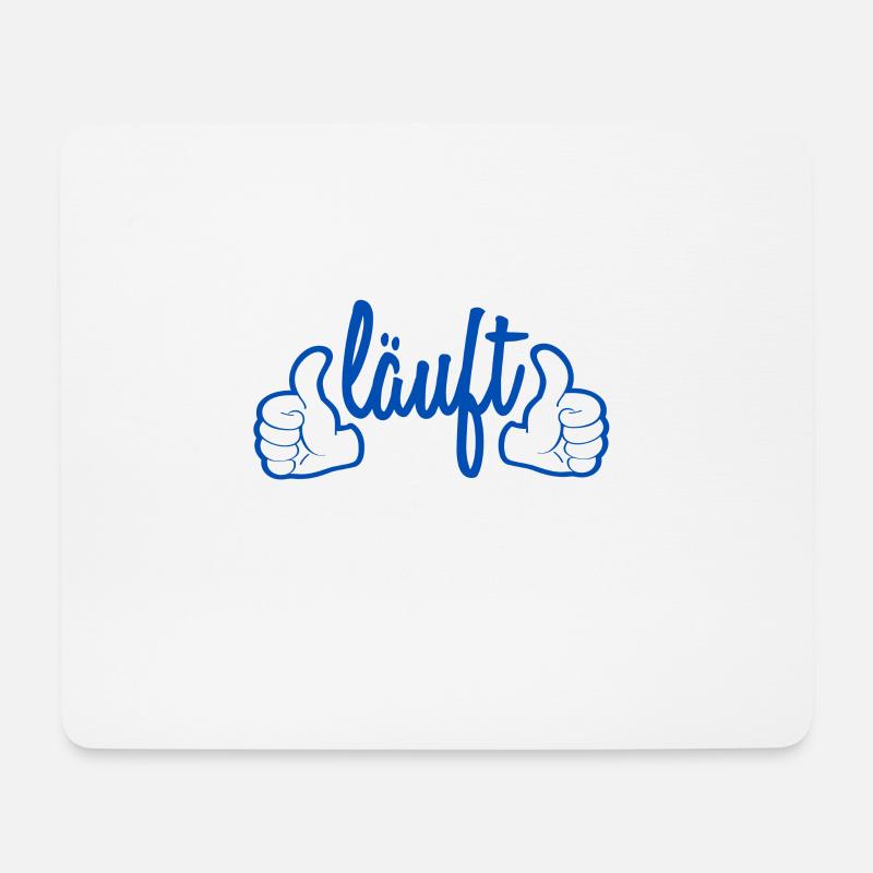 läuft - Mousepad (Querformat) - Weiß