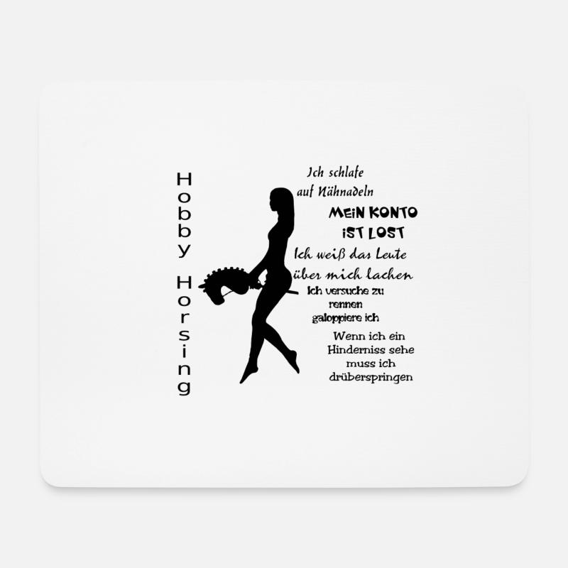 Hobby Horsing - Mousepad (Querformat) - Weiß