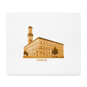 Fürth Town Hall Middle Franconia Bavaria - Mouse Pad (horizontal) - white - Front