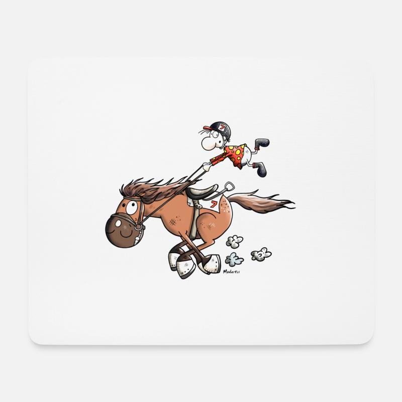 Rapid Race Horse - Mouse Pad (horizontal) - white