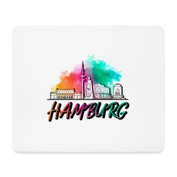 Hamburg Germany Skyline Lettering Lettering - Mouse Pad (horizontal) - white - Front