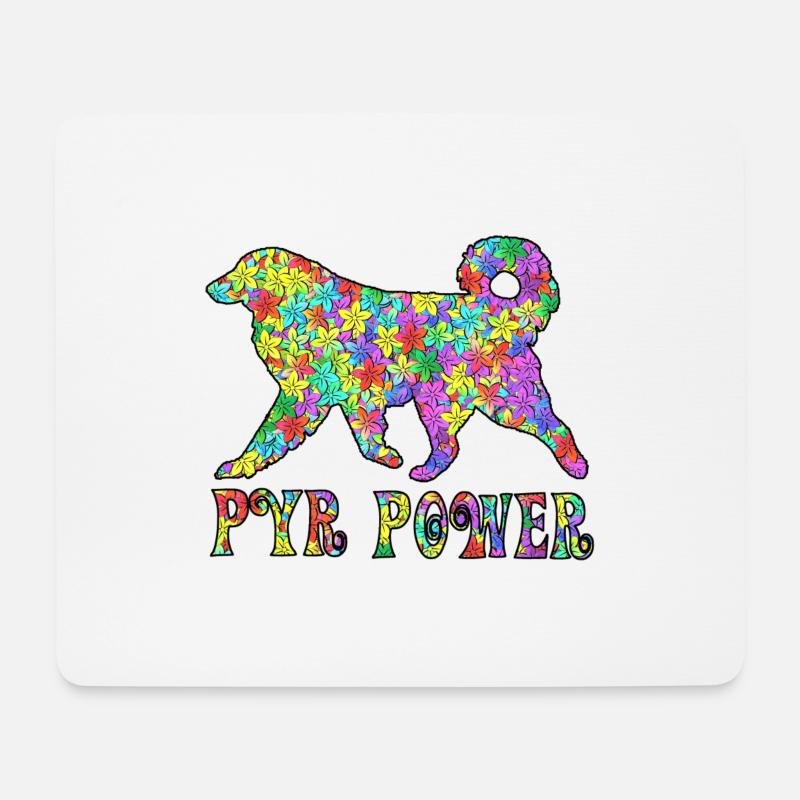 Pyrenäen-Sennenhund, vollständig anpassbar nach Wunsch - Mousepad (Querformat) - Weiß
