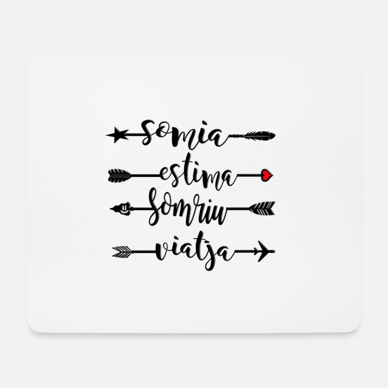 Fletxes Inspiradores - Mousepad (Querformat) - Weiß
