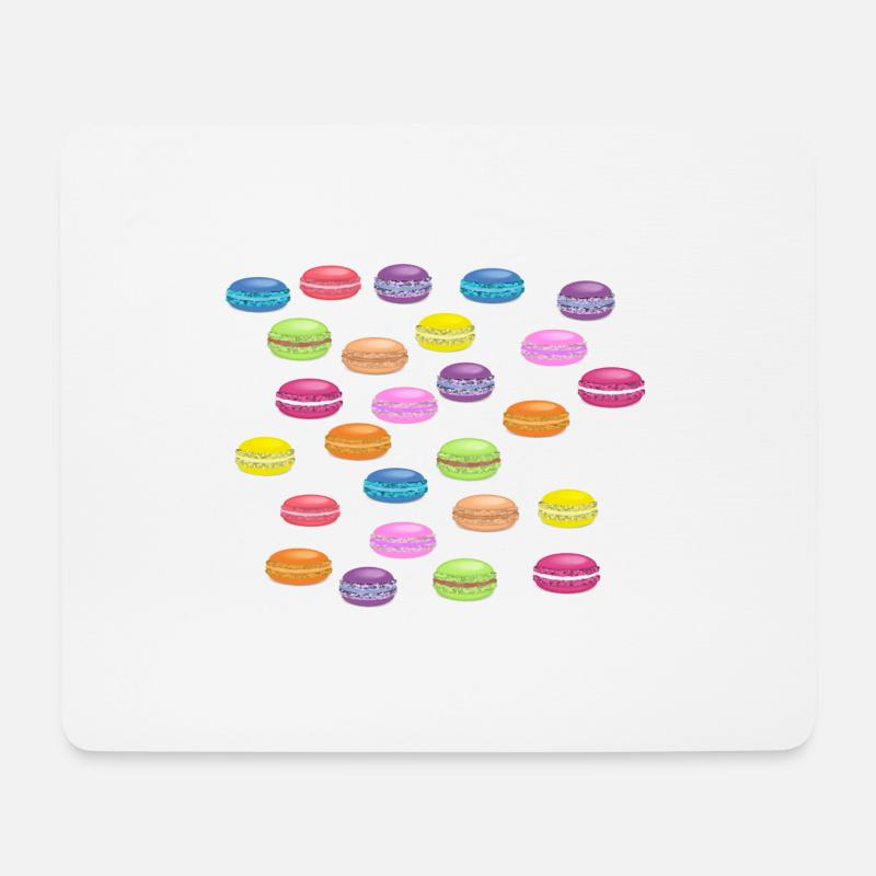 Macarons - Tapis de souris (format paysage) - blanc