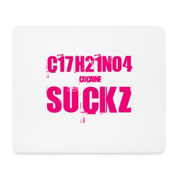 cocaïne suckz - Tapis de souris (format paysage) - blanc - Devant