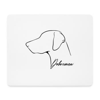 DOBERMAN Profile Dog Dog IGP Wilsigns - Mouse Pad (horizontal) - white - Front