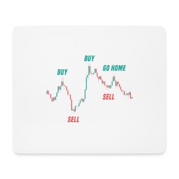 Buy Sell Buy Go Home - Tapis de souris (format paysage) - blanc - Devant