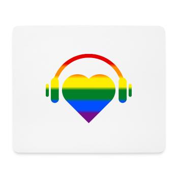 Music Lover Pride - Mousepad (Querformat) - Weiß - Vorne