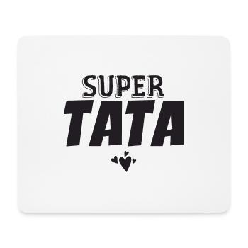 Super Tata - Tapis de souris (format paysage) - blanc - Devant