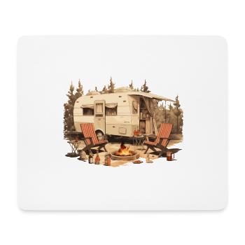 Camping Nature Wine Campfire - The Alps Designer - Mouse Pad (horizontal) - white - Front