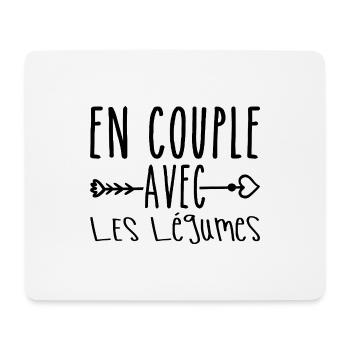 En Couple avec Légumes, cadeau Fans de Légumes - Tapis de souris (format paysage) - blanc - Devant
