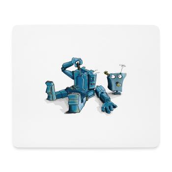 Roboter - Mousepad (Querformat) - Weiß - Vorne